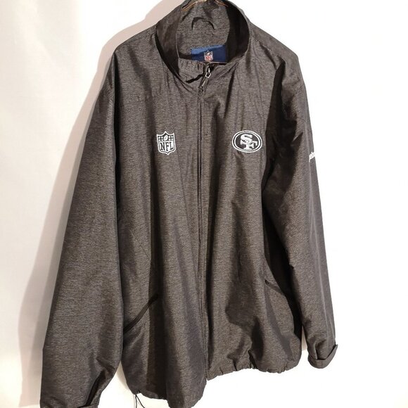 Reebok NFL Men's Size XL San Francisco 49ers Dark Grey Full Zip Spring Jacket - Picture 1 of 5